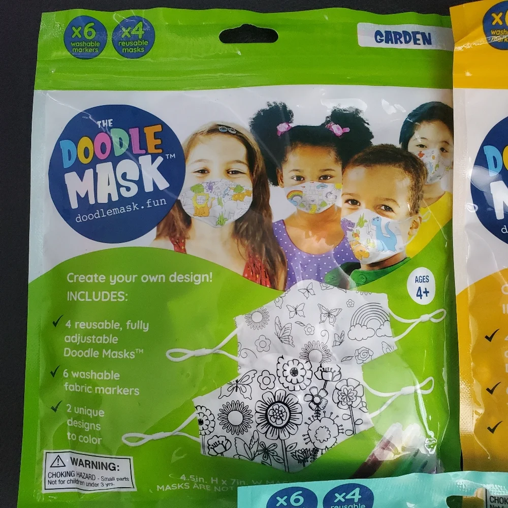 The Doodle Masks 3ct packs